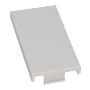 FUSION 170128 Blank Plate, 1/2 Single, White