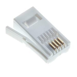 FLEXICON Telephone Plug, BT, White