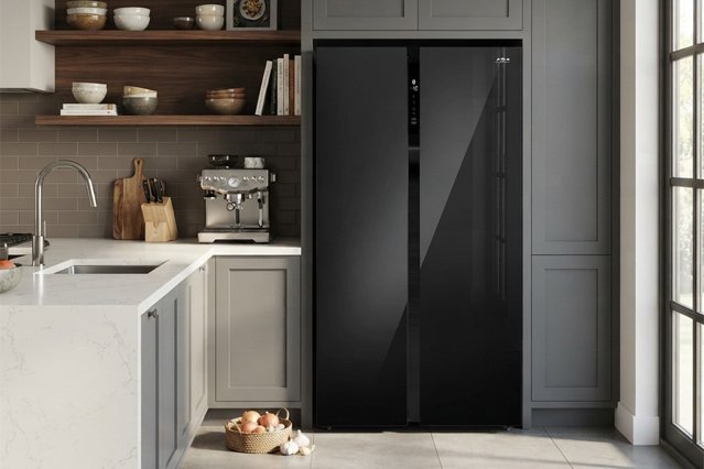 mivar mvsb-520t92gb 505ltr american-style free-standing fridge-freezer