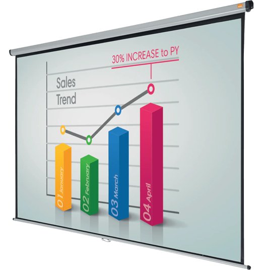 nobo 1902394 wall mounted projector screen