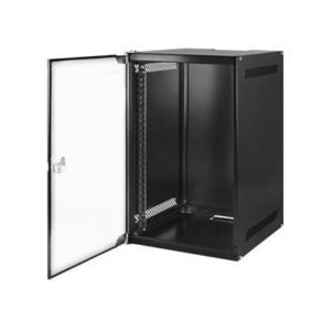MARSRIVA WS3306 6U Wall-Mount Data Cabinet, 10'', Flatpack, Black, H26.7xW31.0xD28.0 cm
